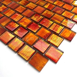 glastegel mozaïek badkamer en keuken Drio orange