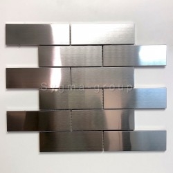 stainless steel wall tile for kitchen wall model BRIQUE140