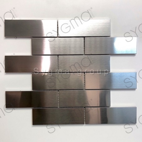 stainless steel wall tile for kitchen wall model BRIQUE140