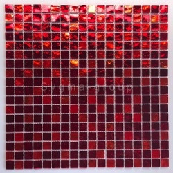 mosaico de vidro para parede e chão Gloss rouge