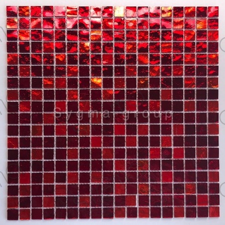 mosaico di vetro per pavimenti e rivestimenti Gloss rouge