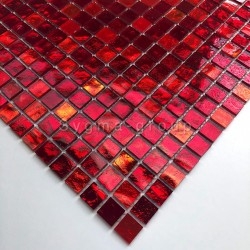 mozaiek voor de muur en de vloer glas Gloss rouge
