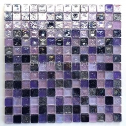 Mosaik fur wand und boden glas Arezo indigo