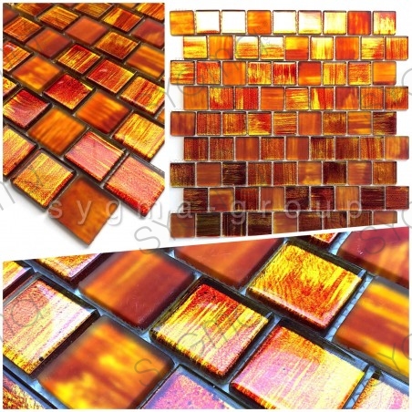 Sample tile and mosaic bathroom and kitchen drio orange