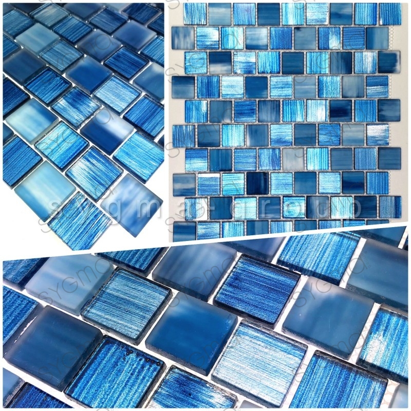 amostra mosaico de vidro banheiro e chuveiro em mosaico drio bleu
