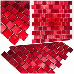 Muestras de mosaico para pared de baño y cocina drio rouge