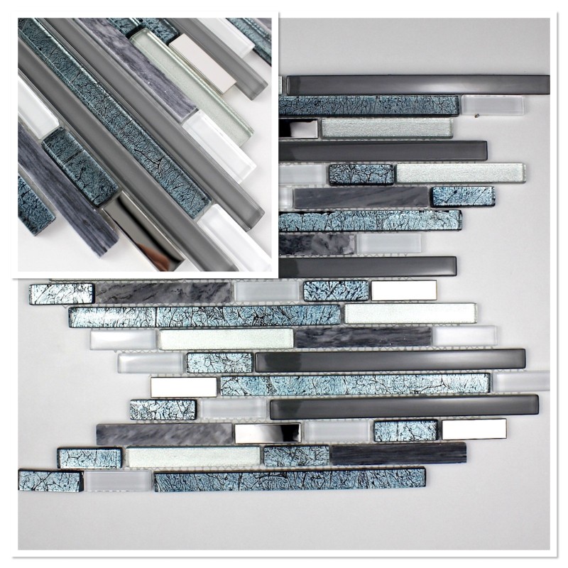 Campione di mosaico e piastrella di vetro modello Vibe