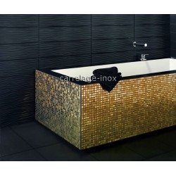 Mosaico de aço inoxidável para parede de casa de banho ou cozinha modelo FUSION OR