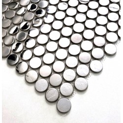tessere di mosaico in acciaio inox effetto specchio per le pareti della cucina e del bagno BERKO