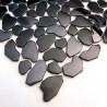 Mosaico de metal preto para piso de chuveiro ou banheiro em aço SYRUS NOIR