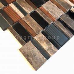 Wall tiles glass and stone mosaic and metal mosaic JAELL