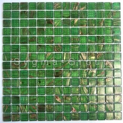 Mosaique pate de verre pour sol douche et mur salle de bain et cuisine Plaza Vert
