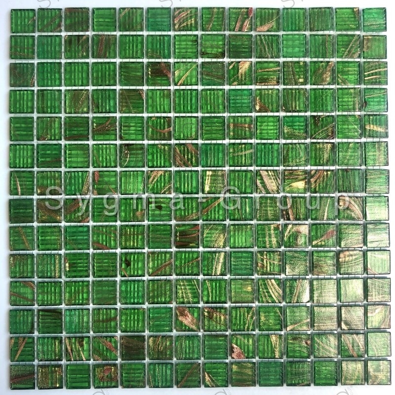Malla Mosaico de vidrio para el suelo y la pared de la ducha el baño y la cocina Plaza Vert