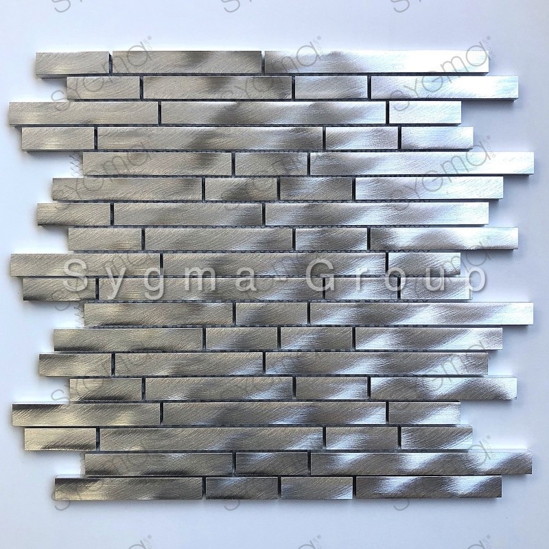 Carrelage metal aluminium pour credence de cuisine et mur Zelki