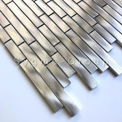 Carrelage metal aluminium pour credence de cuisine et mur Zelki