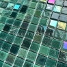 tessere di mosaico di vetro verde per le pareti del bagno e della cucina Habay Vert