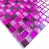 mosaic for bathroom and shower glass and aluminum Nomade Fuchsia
