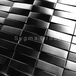 Malla Mosaico de acero en 3D mosaico de pared Mosaico de metal Shelter Noir