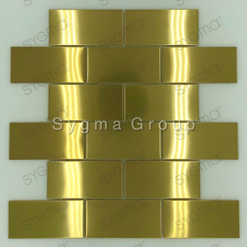azulejo de aço para parede da cozinha LOFT GOLD