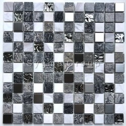 mosaico de pedra e vidro banheiro e chuveiro Willa