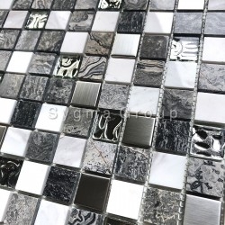 Malla mosaico de piedra y vidrio baño y ducha Willa