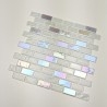 Mosaico branco de vidro para banheiro e cozinha Kalindra Blanc