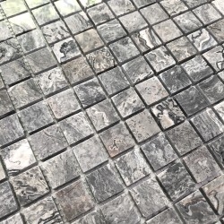 Steinmosaik Marmor Boden oder Wandfliese Nizza Gris