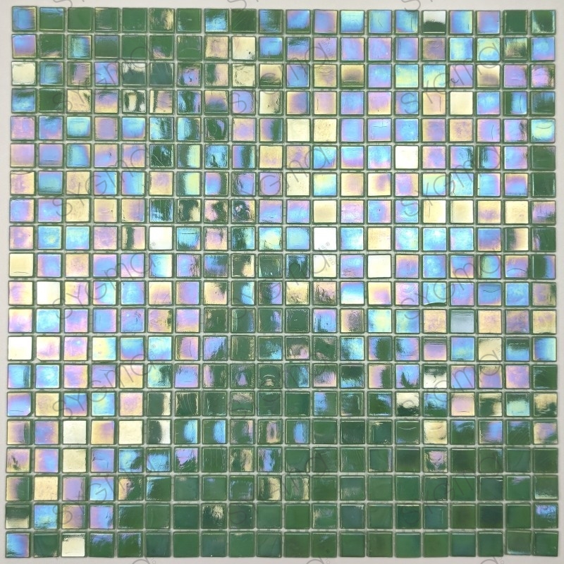 mosaico de vidro para parede e chão Imperial Vert