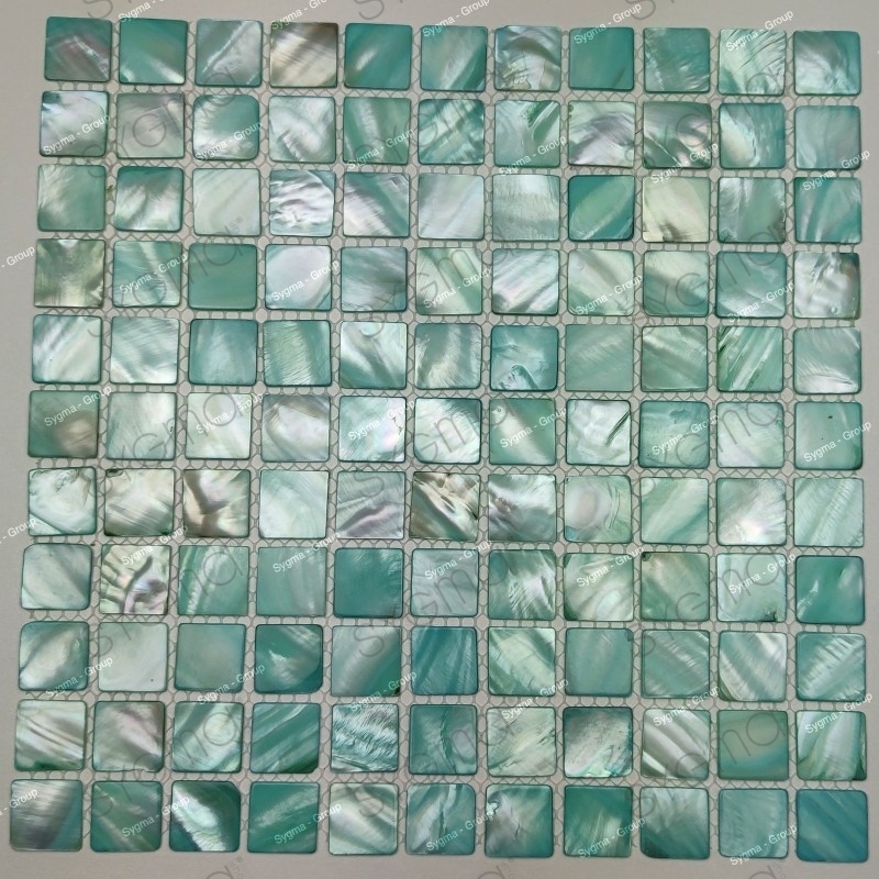 tiling and mosaic in mother of pearl for floor and wall Nacarat Azurin