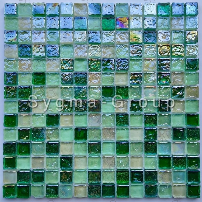 Mosaik fur wand und boden glas Arezo Vert