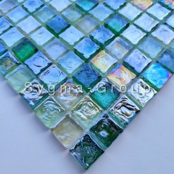 mosaico di vetro per pavimenti e rivestimenti Arezo Vert