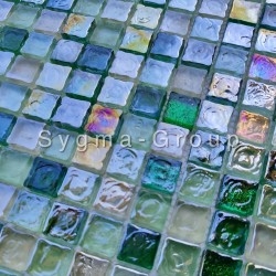 Mozaiek voor de muur en de vloer glas Arezo Vert