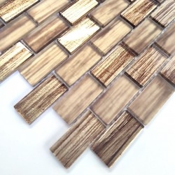 Glass tiles and mosaics for kitchen and bathroom walls Haines Marron