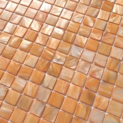 Azulejo e mosaico em nácar para banheiro e chuveiro Nacarat orange