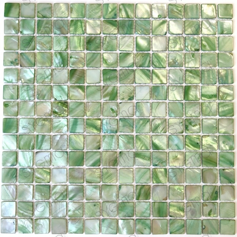 Mosaico cuarto de baño y cocina nácar Nacarat Vert