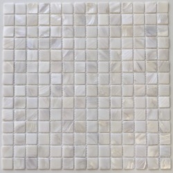 mosaic tile in mother of pearl for bathroom and shower Nacarat Blanc