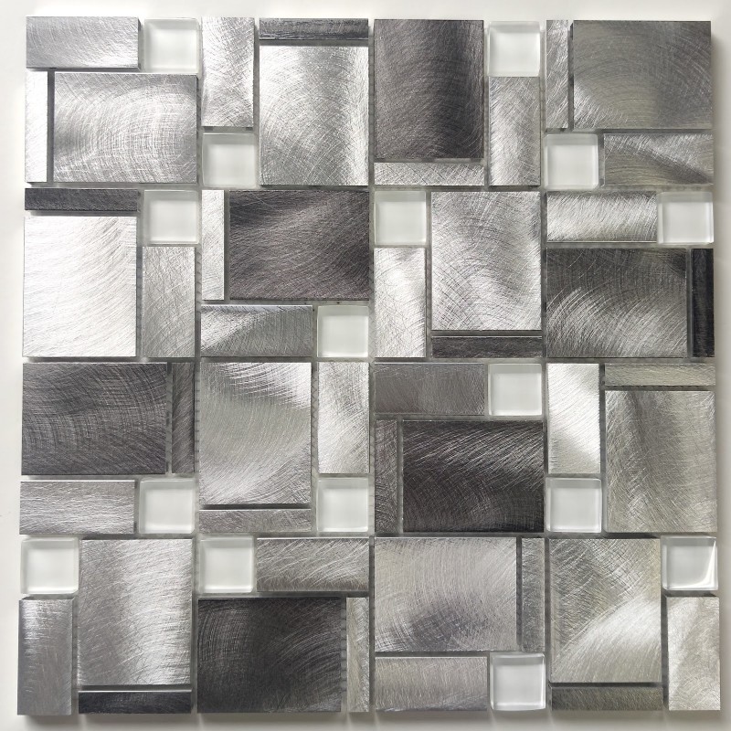 Carrelage mural aluminium pour cuisine ou salle de bains JARROD