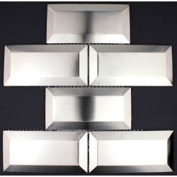 Fliesen mosaik edelstahl fur wand kuche Metro Acier