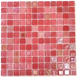 mosaico de vidro vermelho...