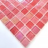 tessere di mosaico di vetro rosso per le pareti del bagno e della cucina Habay Rouge