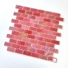 Mosaico de vidro vermelho para banheiro e parede da cozinha Kalindra Rouge