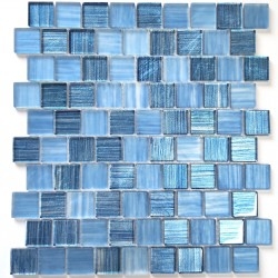Mosaik billig Glas für Wand und Boden mv-driobleu