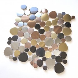 Pebbles Tiles and mosaic for floor or wall of shower and bathroom model LEOLA