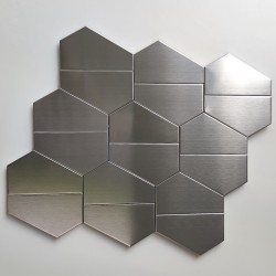 stainless steel tile wall and floor backsplash Kyoko