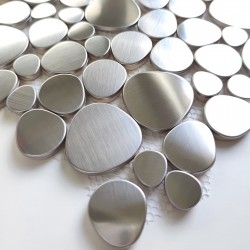 Stainless steel pebble tiles for kitchen and bathroom and shower floor Atoll