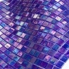 azulejos de mosaico de vidrio azul iridiscente para el suelo o la pared Imperial Petrole