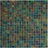Iridescent green mosaic for bathroom and shower floor and wall Imperial Emeraude