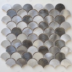 Aluminum metal tile for kitchen wall or mosaic bathroom XENIA