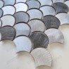 Azulejo de metal de aluminio para pared de cocina o baño de mosaico XENIA