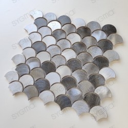 Aluminum metal tile for kitchen wall or mosaic bathroom XENIA